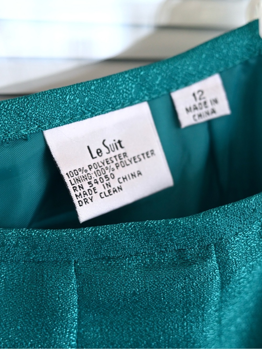 Le Suit Teal Button-Front Tailored Jacket - Picture 8 of 8
